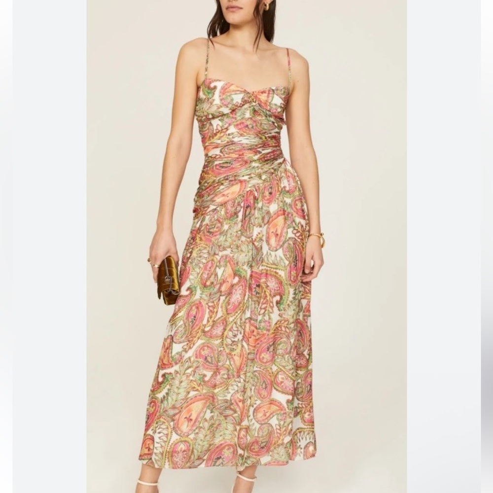 Badgley Mischka Multicolor Paisley Maxi Dress